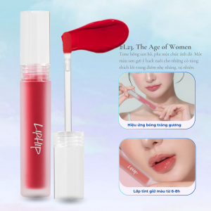 #L23 LIPHIP Glossy Tint - Son Tint Bóng hiệu ứng tráng gương - The Age of Women - Hồng san hô ánh đỏ